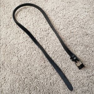 Faux crocodile black belt